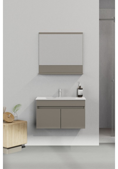 Biani Tome 80 Cm Banyo Dolabı Renk Latte