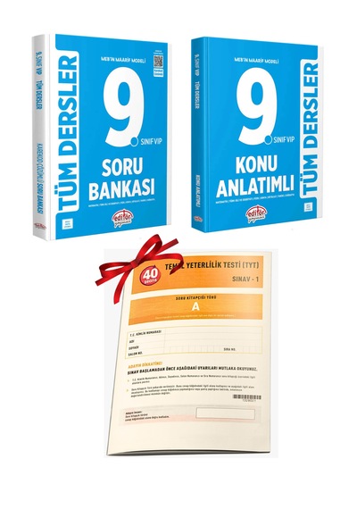 2025 Editör 9.sınıf Konu Anlatımlı Soru Bankası & Tyt Deneme Seti
