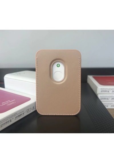 Magsafe Deri Cüzdan Kartlık Tüm Modellerle Uyumlu - Bordo Bej