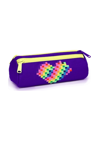 Coral High Kids Çok Renkli Piksel Kalp Desenli 3 Lü Okul Çanta Seti Set0133208 Pastel