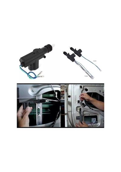 Oto Merkezi Kilit Sistemi Merkezi Kilit Seti 4 Motor Kumandasız Set 12 Volt