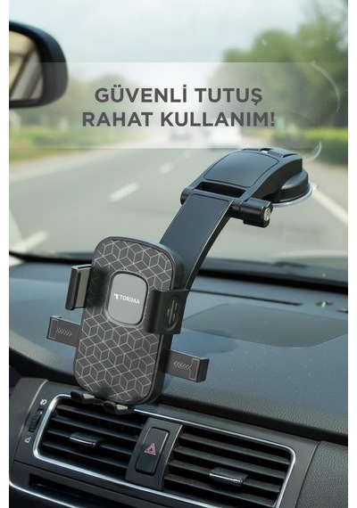 Telefon Tutucu 2si1 Arada Vakumlu Ev Ofis Araç İçi Oto Aksesuarları Jx066 Siyah