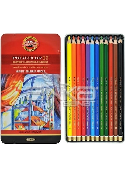 Koh-I-Noor Polycolor Kuru Boya Kalemi 12Li Set