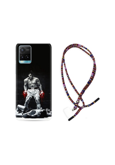 Vivo Y21 Kılıf Rasta Boyun Askılı Moon Baloon 1369