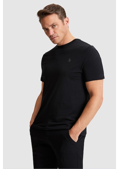 U.s. Polo Assn. Erkek Siyah Tişört Basic 50322312-vr046