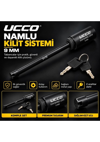 Ucco 9 Mm Anahtarlı Mekanik Emniyet Ve Güvenlik Kilidi Patentli Çok Renkli