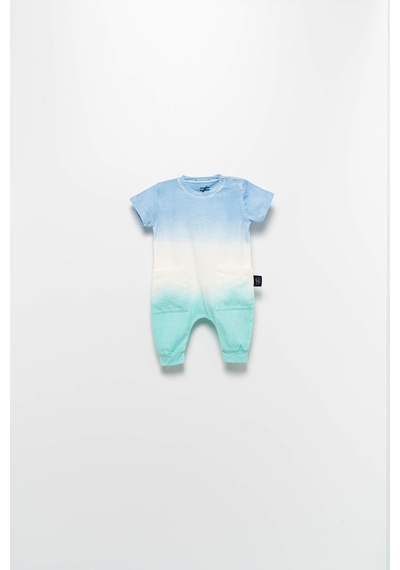 Babyhola Unisex Renkli Bebek Yazlık Mevsimlik Tulum 20321 Mavi