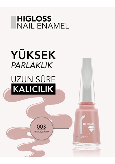 Higloss Uzun Süre Parlaklık Sunan Yüksek Performanslı Işıltılı Bitişli Oje 8682536119627 003antıquepınk