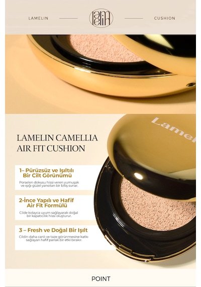 Nemlendirici Etkili Cushion Fondöten Camellia Air Fit Cushion No 21 Diğer