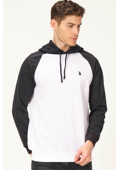 V4005 Dewberry Erkek Sweatshırt-beyaz-lacivert Beyaz-lacivert