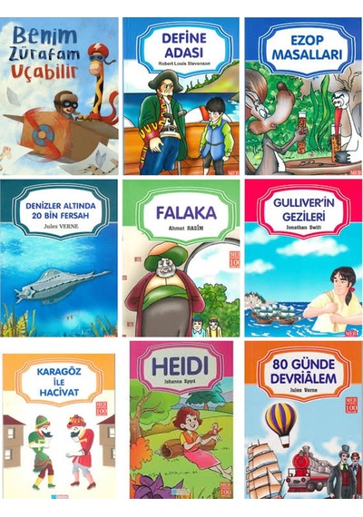 Benim Zürafam Uçabilir,falaka,define Adası,ezop Masalları,9 Kitap Set 2,3,4.sınıflar İçin