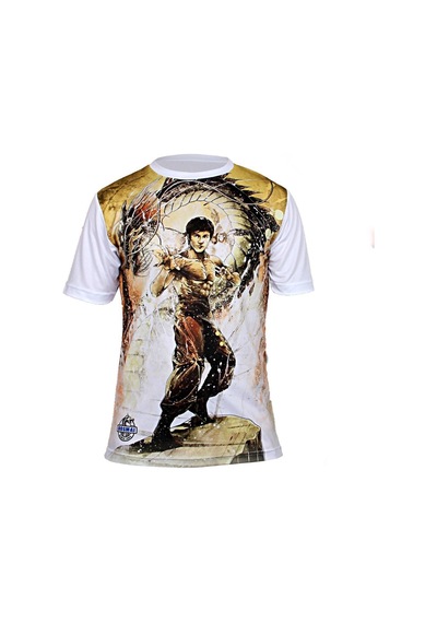 Dosmai Dijital Baskılı Bruce Lee Bisiklet Yaka Spor T-shirt Sbt136