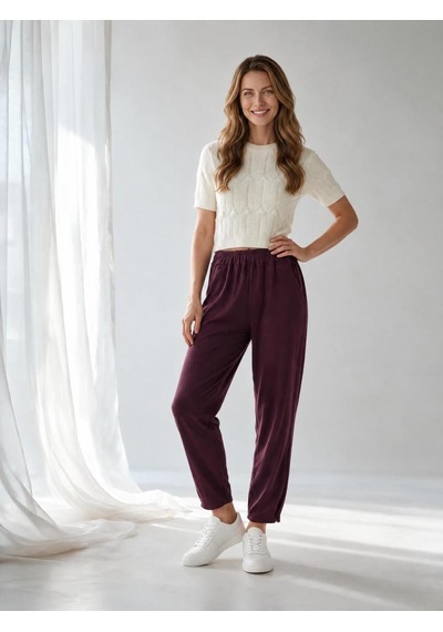 Nealirsanall.com Kadın Yüksek Bel Beli Lastikli Paça Pileli Jogger Form Modal Pantolon Siyah Nealirsanall.com Kadın Yüksek Bel Beli Lastikli Paça Pileli Jogger Form Modal Pantolon Siyah