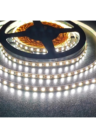 5 Volt 2835 120 Ledli 5mm Şerit Led Amber Sarı 5 Metre
