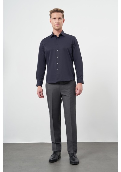 İmza Koyu Lacivert Uzun Kol Düz Bez Ayağı Sert Yaka Cepsiz Pamuklu Classic Slim Fit Gömlek 1004245267 Koyu Lacivert İmza Koyu Lacivert Uzun Kol Düz Bez Ayağı Sert Yaka Cepsiz Pamuklu Classic Slim Fit Gömlek 1004245267 Koyu Lacivert