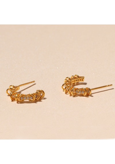 Halka Küpe 717083 Gold Gümüş