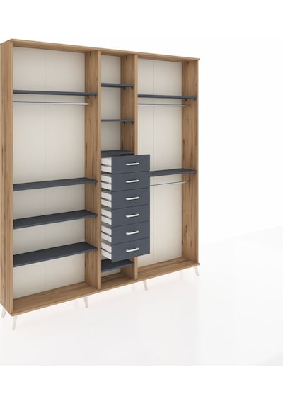 Arges Dolap 10 Raflı 6 Çekmeceli 3 Askılı 220x30x243 Çam-antrasit/antrasit Antrasıt/antrasıt Arges Dolap 10 Raflı 6 Çekmeceli 3 Askılı 220x30x243 Çam-antrasit/antrasit Antrasıt/antrasıt