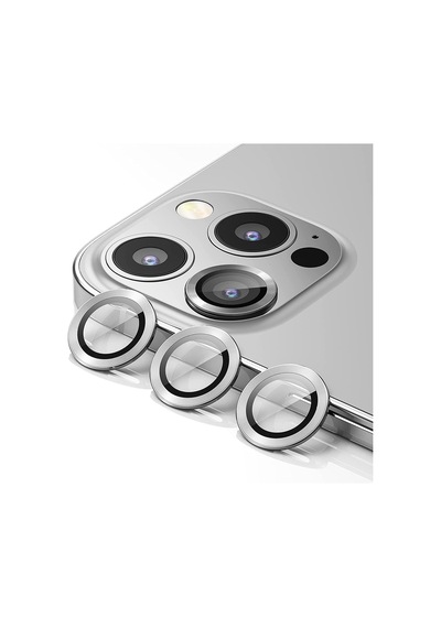 Apple Uyumlu iPhone 13 Pro Max Mercek-Lens Kamera Koruyucu Gri