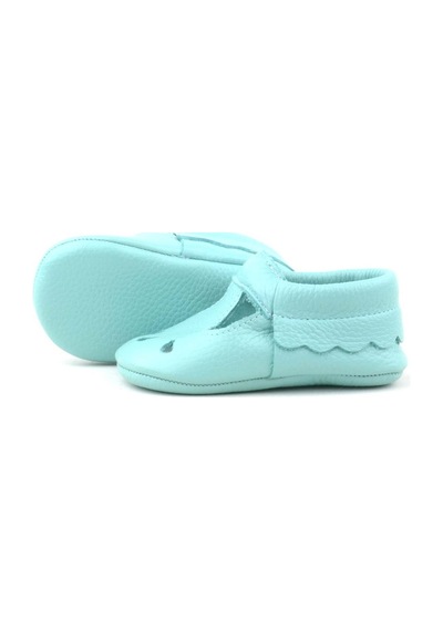 Hapshoe Kids Hakiki Deri Yeşil Lastikli Kız Bebek Patik Yeşil