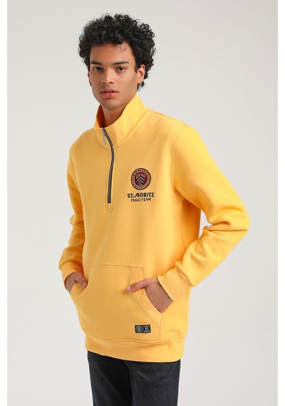 New World Polo Hardal Slim Fit Half-zip Sweatshirt 23fwm64064-hardal Hardal