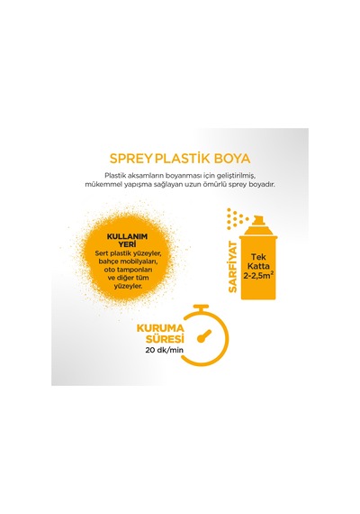 Polisan Plastik Yüzey Taksi Sarısı Sprey Boya 400 ml - RAL 1003
