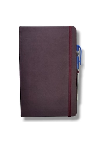 Tarihsiz 13x21 Bordo Çizgili Defter İvory Kağıt Diğer