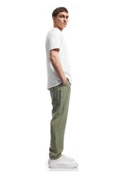 Koton Viskon Cep Detaylı Rayon Tapered Beli Bağcıklı Yazlık Pantolon Haki 5sam40010hw Haki