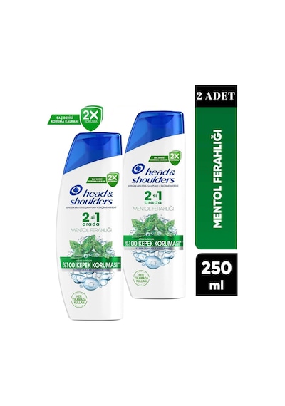 Head & Shoulders 2 ın 1 Mentol Ferahlığı Şampuan 2 x 250 ML