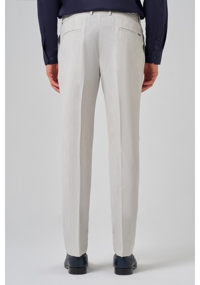 Morven Erkek Taş Poliviskon Trend Çizgili Slim Fit Jogger Pantolon 26ms003002870 Taş