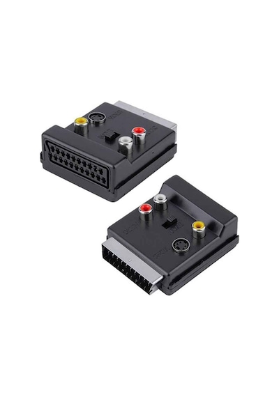 Erkek/dişi/üstten Rcalı Swıtchli Scart Ara Adaptör