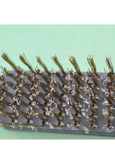 Metal Tel Fırça Plastik Saplı Pas Kir Sökme Temizleme Fırçası -