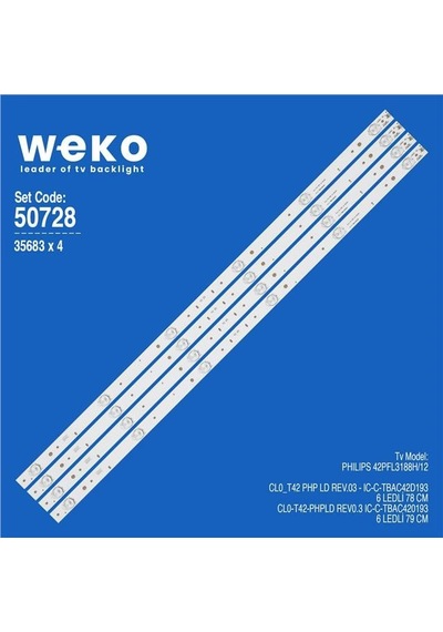 Wkset-5728 35683x4 Cl0 T42 Php Ld Rev.03 - Ic-c-tbac42d193 4 Adet Led Bar Tvnizi Açıp İçindeki Led Barla Birebir Aynısı Olduğunu Görmeden Almayınız. Sonrasında İade Almamaktayız. Beyaz