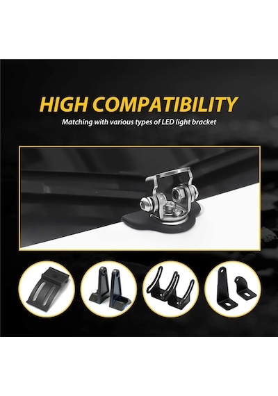 Adet-evrensel Led Işık Çubuğu Montaj Braketi Araba Offroad Kamyon 4x4 Suv A-pillar Kaput Çalışma Lambası Tutucu Kelepçe