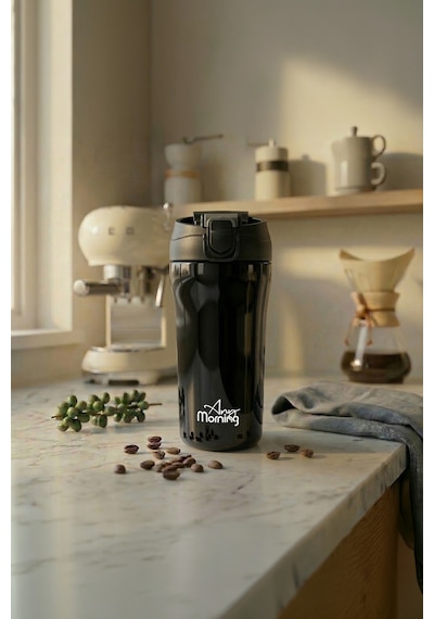 Any Morning Sı232021 İki Ağızlı Termos Mug Siyah 400 Ml