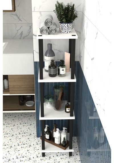 Viva 4 Katlı Çok Amaçlı Banyo Rafı Organizer-beyaz Beyaz