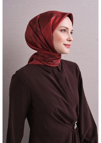 Armine Sura İpek Eşarp 2026-2027 - Sonbahar Kış-asm9618 Kırmızı-Bordo