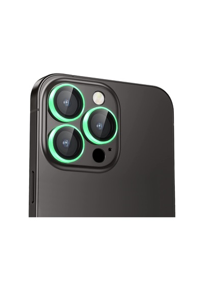 Buff Apple Uyumlu iPhone 15 Pro Max / 15 Pro Neon Metal Lens Koruyucu A.yeşil
