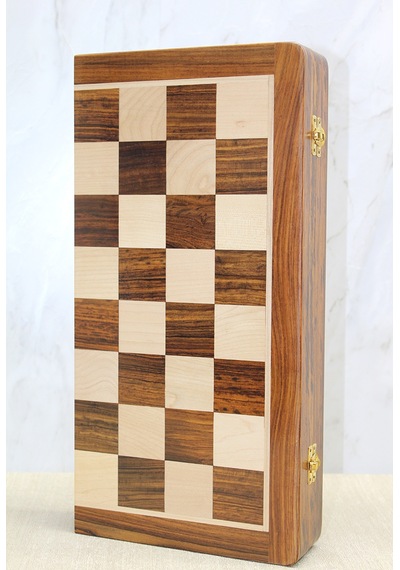 Mıknatıs Taşlı Ahşap Katlanabilir Kutulu Satranç Oyunu 40 Cm 33066110