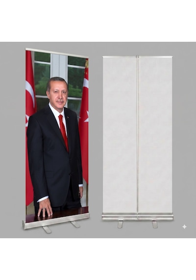 Cumhurbaşkanı Poster Baskılı Roll Up Banner 85x200cm No:1 Diğer