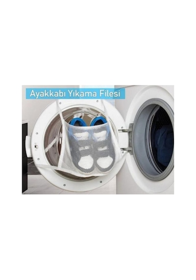 Hassas Giysi Koruma Kılıfı Örgülü Makine Torbası Bot Temizleme Ağı 2 Li Gri