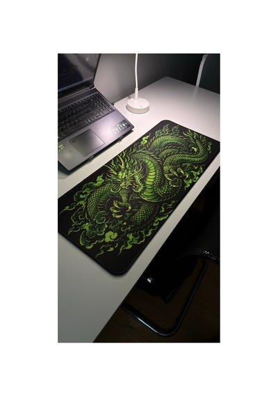 Ejderha Yeşil V3 70x30 Xl Gaming Kauçuk Kaymaz Taban Mouse Pad Fare Altlığı