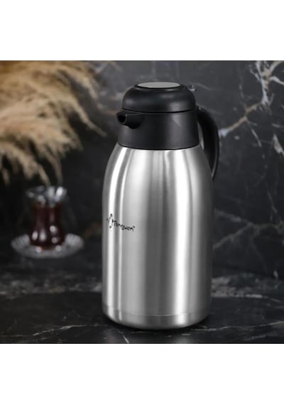 Penguen 1200 Xs Inox 2 Litre Çelik Termos Gri - Siyah