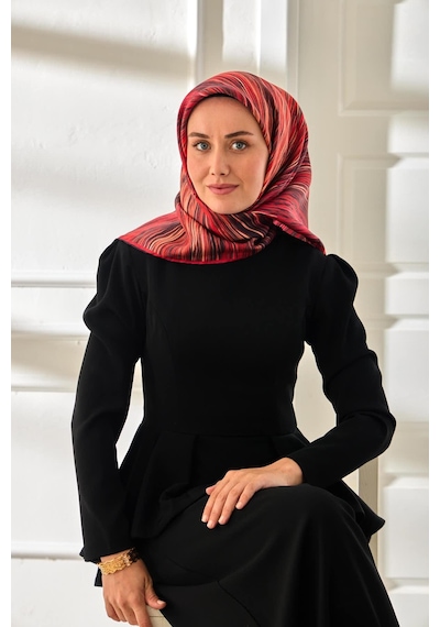 Silk Home Twill İpek Eşarp 11484-26 Kırmızı, Koyu Mor, Fuşya, Kahve, Yavruağzı