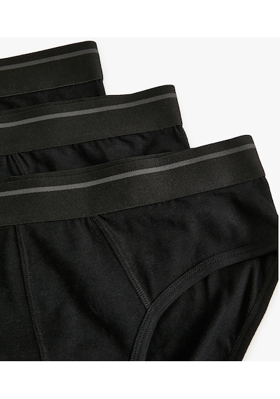 Koton 3'Lü Slip Boxer Seti Siyah 4Slm90066Mk