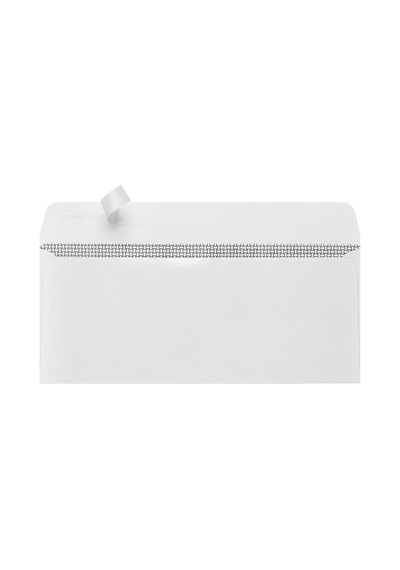 Diplomat Zarf Pencereli 10.5x24 Cm Beyaz 90 Gr Silikonlu 25'li 1
