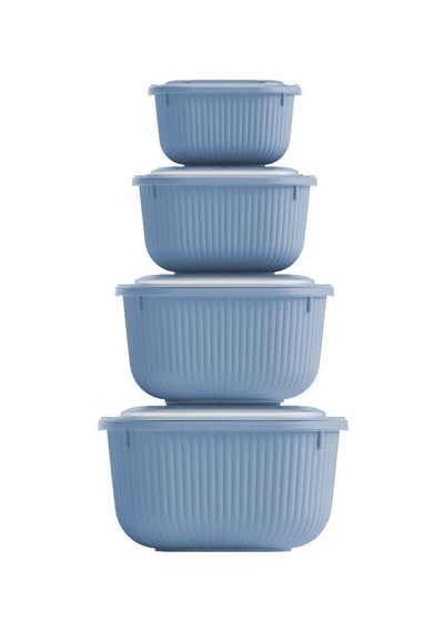 Dünya-30910-999 Sızdırmaz Saklama Kabı Ve Kutusu Set 4 Adet 600-1100-1800-3000ml Kare Renkli - 12'li Paket Diğer