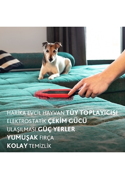Vld0000000471 Vileda 8 Paket Pet Pro Elektrostatik Tüy Toplayıcı Fırça, Dar Alanlar İçin İdeal, Yıkanabilir, Uzun Ömürlü Vileda