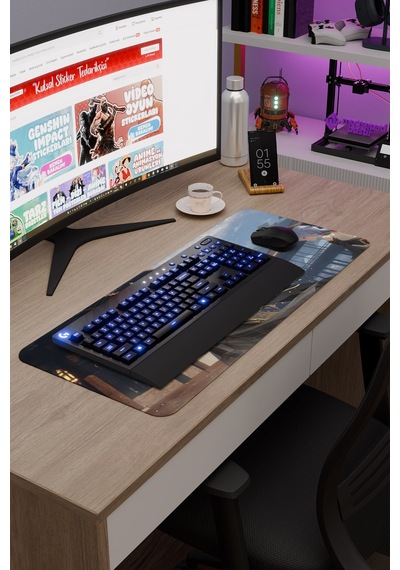 Ningguang Genshin Impact Anime Oyuncu V5 - 70x30 Xl Gaming Mouse Pad Fare Altlığı