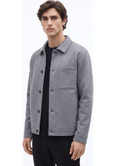Fabrika Gri Erkek Slim Fit Mont F6wm-mnt 2111 Gri Melanj