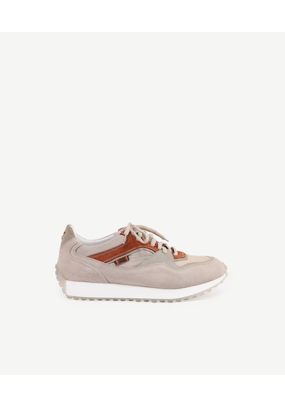Yargıcı Kumaş Detaylı Deri Sneaker 24yeay4474x 017 Bej